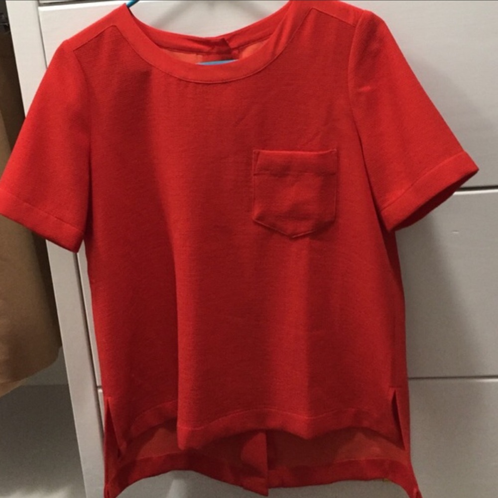Madewell | Red Back Button Blouse | Sz Small